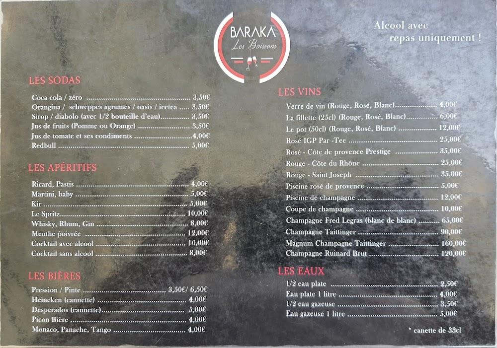 La Baraka - Réouverture 27/03/26 - Menu Image 3